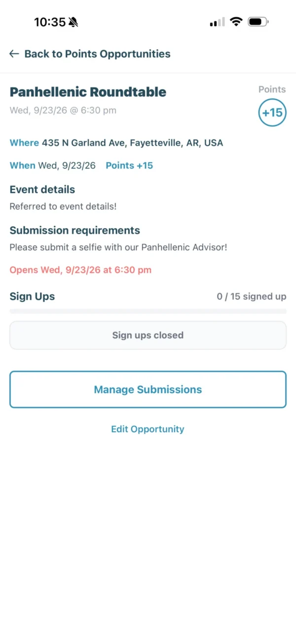 Chaptara app screenshot: Points